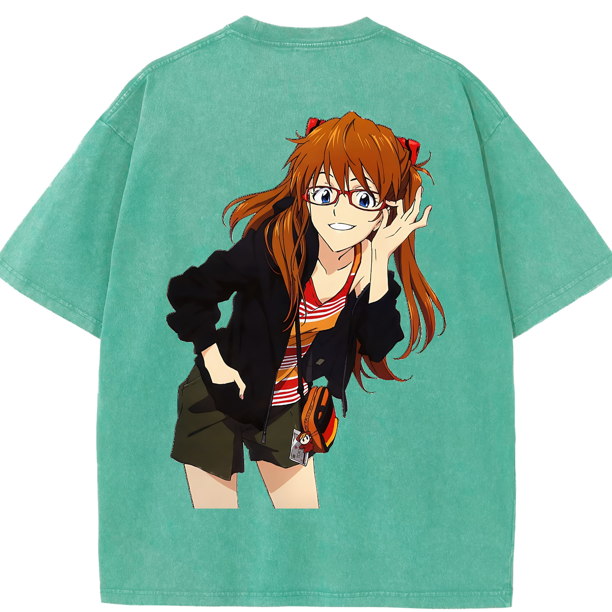 （画像用） EVA 新世紀エヴァンゲリオン 綿100% ヴィンテージ風 半袖Tシャツ（背面プリント）